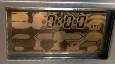 Aged original LCD panel with large black patches